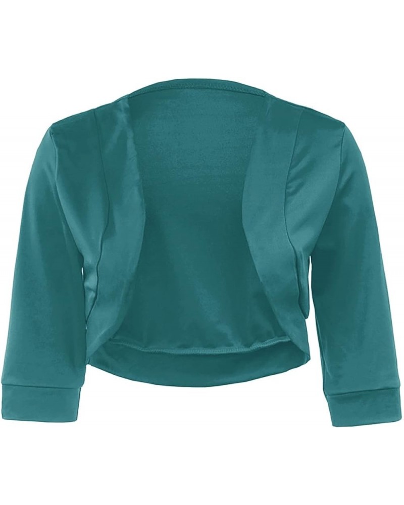 Womens Jacket Coat Women's Summer Cardigan 3/4 Sleeve Cropped Cardigan Jacket Cardigan plus Size Women Winter Green $10.07 Ja...