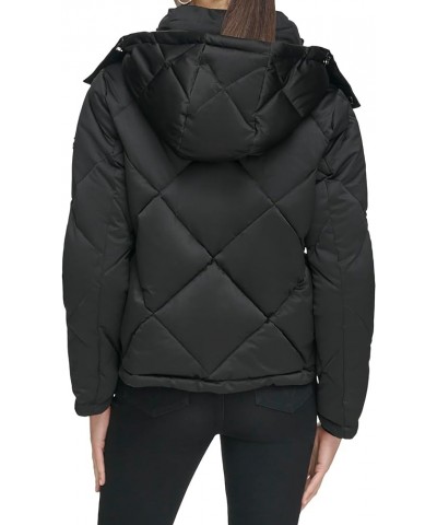 Women's Quilted Hooded Puffer Black $45.99 Jackets