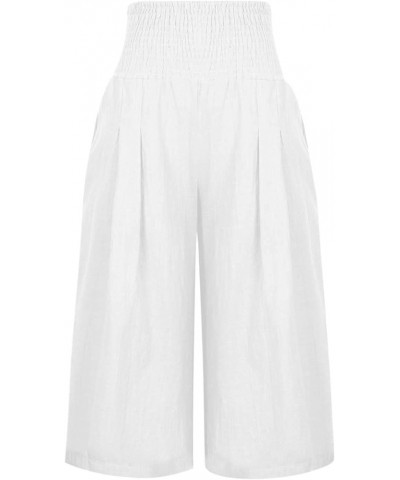 Wide Leg Pants Woman Casual Cotton Linen Sweatpants High Waist Cargo Pant Baggy Stretchy Lounge Joggers with Pockets Wide Leg...