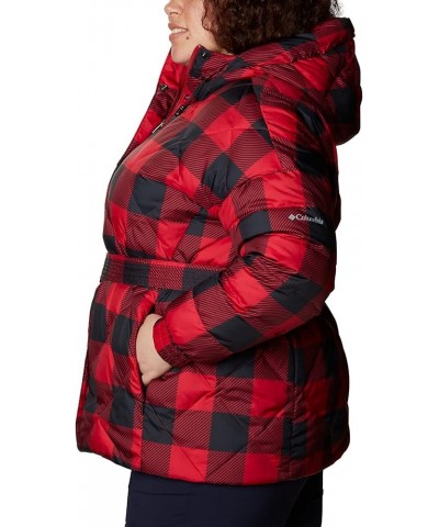 Women's ICY Heights Belted Jacket Mountain Red Buffalo Print $48.46 Jackets