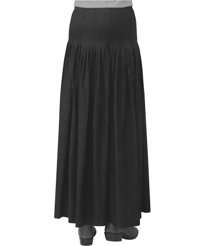 Baby'O Women's Original Biz Style Ankle Length Long Denim Skirt Black $22.05 Skirts