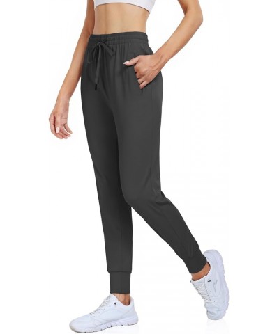 Women's Joggers Pants Drawstring Running Sweats Athletic Workout Gym Yoga Sweatpants with Pockets Dark Gray $15.75 Pants