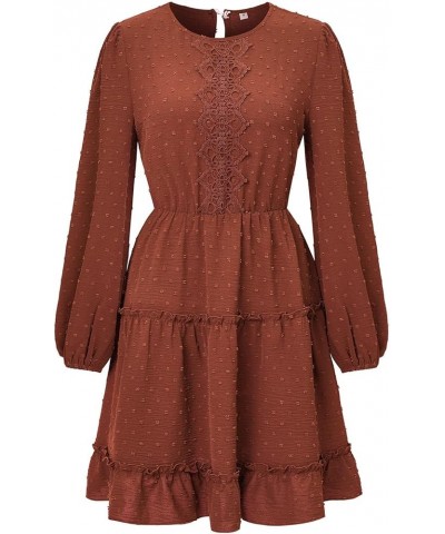 Women's Winter Clothes 2023 Solid Color Loose Straight Dress Knee Length Short Dress Homecoming Dresses 7-coffee $13.74 Dresses