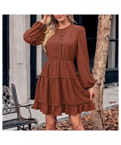 Women's Winter Clothes 2023 Solid Color Loose Straight Dress Knee Length Short Dress Homecoming Dresses 7-coffee $13.74 Dresses