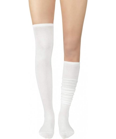 Womens Knee High Socks Long Warm Thigh High Socks for Cosplay Athletic Striped Socks High Stockings 2 Pack Black&white $7.14 ...