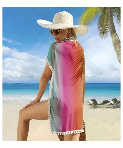 Swimsuit Coverup for Women Chiffon Cover Ups for Swimwear Casual Loose Beach Bikini Cover A-9rainbow05 $15.94 Swimsuits