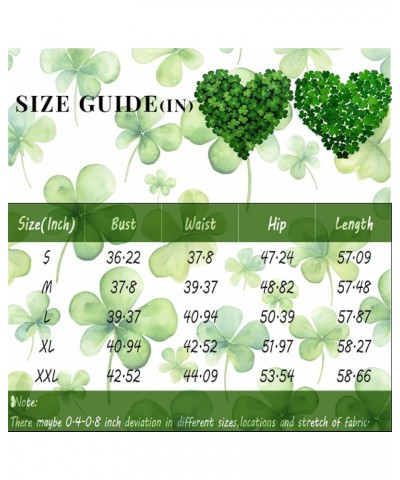 St. Patrick's Jumpsuit Women's Back Casual Shamrock Printed Loose Fashion 2024 Women's Jumpsuit 02-mint Green $12.89 Pants