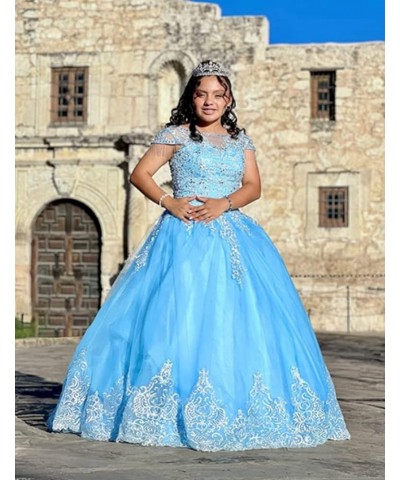 Women's Embroidery Princess Quinceanera Dresses with Wrap Lace Floral Applique Beads Ball Gown Sweet 16 Dresses Fuchsin $90.8...