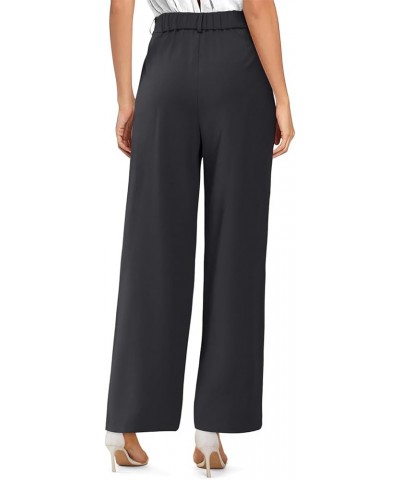 Women Pants Work Business Dressy Trousers Wide Leg High Waisted Slacks with Pockets 29"Inseam A-dark Gray $20.43 Pants