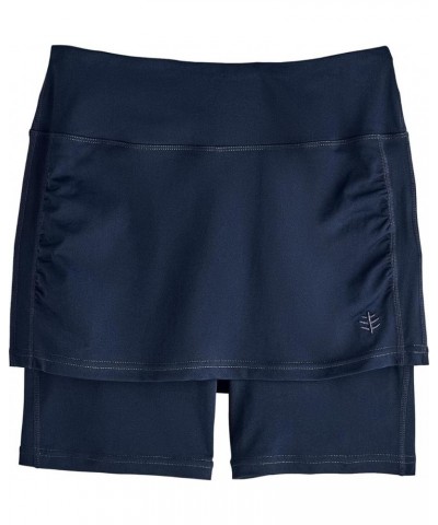 UPF 50+ Women's Shorebreak Skirted Swim Shorts - Sun Protective Navy $14.40 Swimsuits