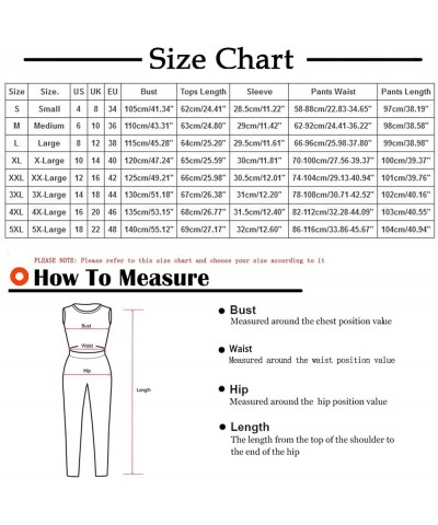 Two Piece Outfits for Women Cotton Linen Comfy Outfits Crewneck Half Sleeve Tees And Elastic High Wasited Casual Pants A04-re...