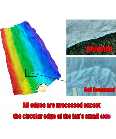 43"(110 cm) Youth Worship Praise Fan Flag Streamers, Belly Dance Silk Fan Veil, Set of 2 Sakura $18.14 Others