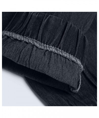 Womans Jeans, Womens Casual Jeans Distressed Pocket Blue Jeans Straight Wide Leg Denim Pants Dd1-black $11.95 Jeans