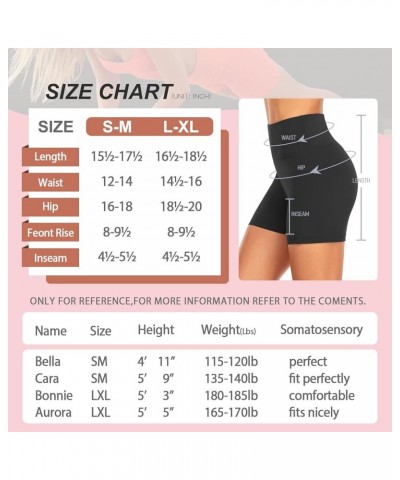 5 Pack High Waisted Biker Shorts for Women – 5" Tummy Control Fitness Athletic Workout Running Yoga Gym Shorts 5 Packs,black/...
