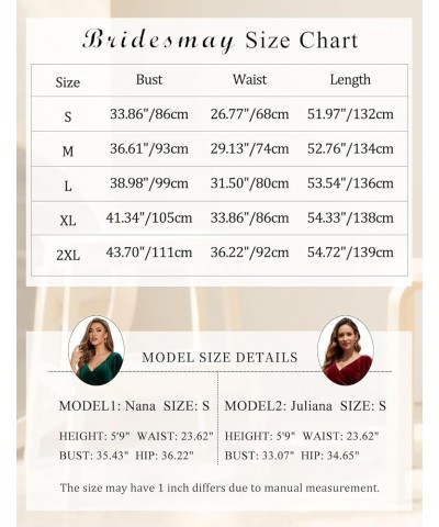 Women's Wrap V Neck Velvet Long Sleeve Dress Ruched Split Bodycon Elegant Maxi Long Cocktail Party Dresses Brown $27.84 Dresses