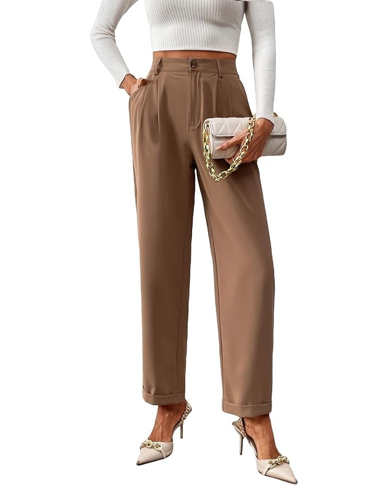 Women's Casual Solid Camel $12.23 Pants