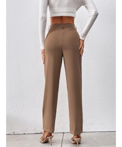 Women's Casual Solid Camel $12.23 Pants
