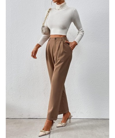Women's Casual Solid Camel $12.23 Pants