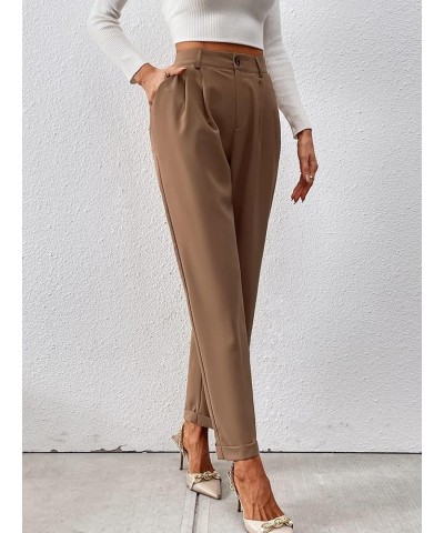 Women's Casual Solid Camel $12.23 Pants