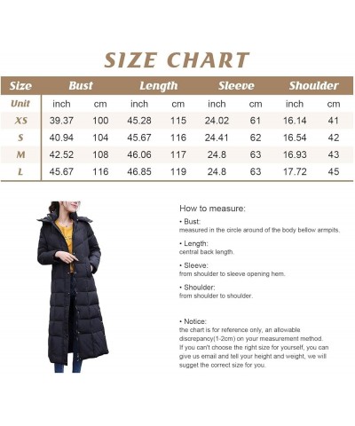 Women's Winter Over Knee Removable Hooded Maxi Long Puffer Down Coat White $36.00 Jackets