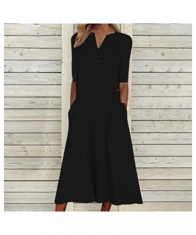 Women Bohemian Floral Beach Dresses Short Sleeve Crewneck Tshirt Dress Casual Sundresses 2023 Spring Summer Trendy Outfits Bl...