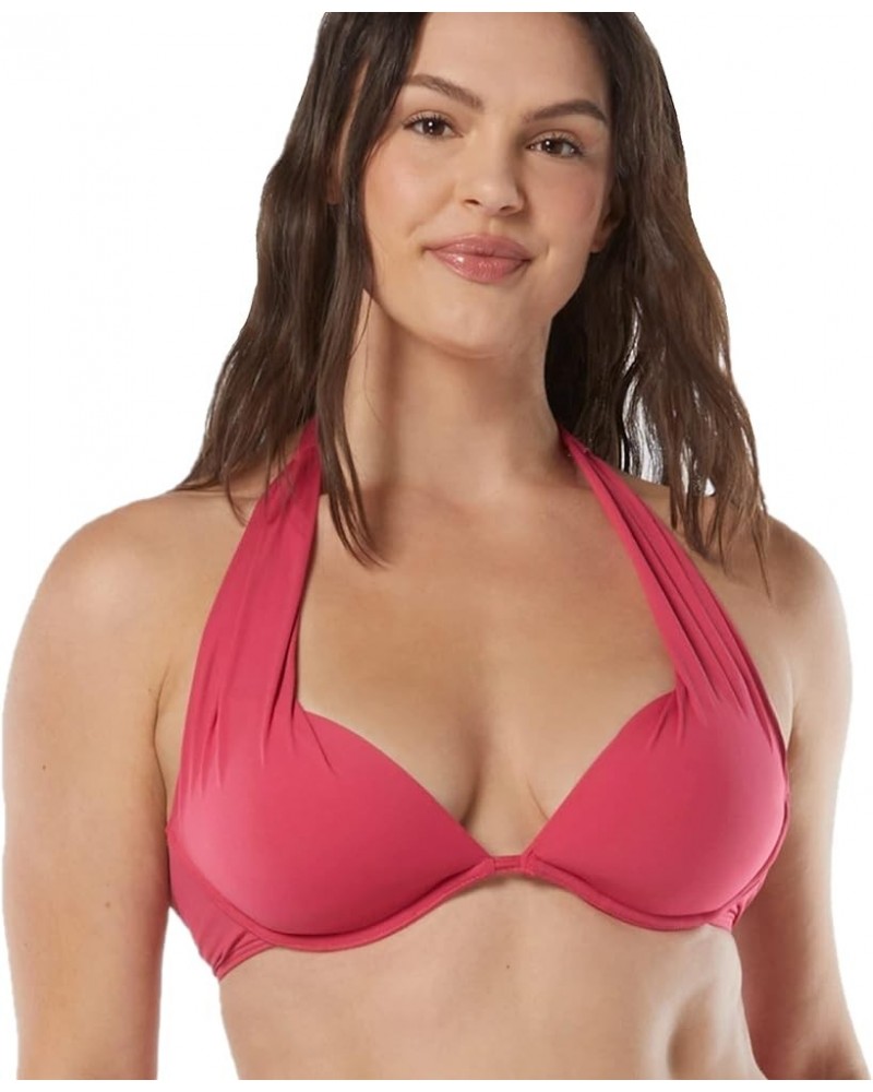 Coco Contours Cameo Halter Bra Sized Underwire Push Up Bikini Top — Molded Cups C-D… Dragon Fruit 669 $12.66 Swimsuits