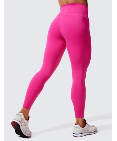 Women's Hugged Feeling Compression Leggings 25 Inches - Thick High Waisted Tummy Control Workout Leggings Hibiscus Purple $19...