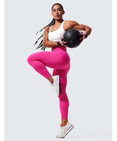 Women's Hugged Feeling Compression Leggings 25 Inches - Thick High Waisted Tummy Control Workout Leggings Hibiscus Purple $19...
