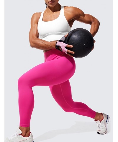 Women's Hugged Feeling Compression Leggings 25 Inches - Thick High Waisted Tummy Control Workout Leggings Hibiscus Purple $19...