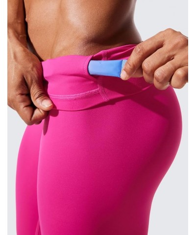 Women's Hugged Feeling Compression Leggings 25 Inches - Thick High Waisted Tummy Control Workout Leggings Hibiscus Purple $19...