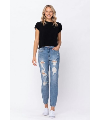 Women's High Waist Distressed Slim Boyfriend Jeans Md $39.19 Jeans