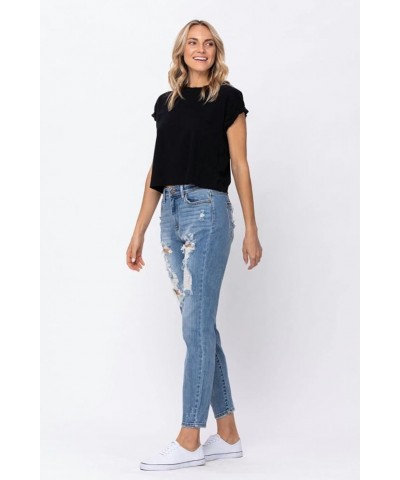 Women's High Waist Distressed Slim Boyfriend Jeans Md $39.19 Jeans
