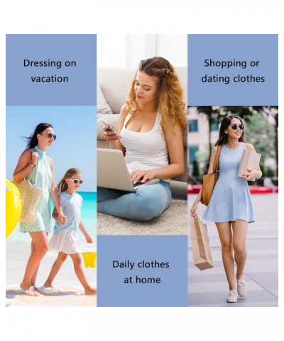 Women's Summer Sleeveless Casual Dresses Swing Cover Up Sundress with Pockets Multi 17 $13.61 Swimsuits