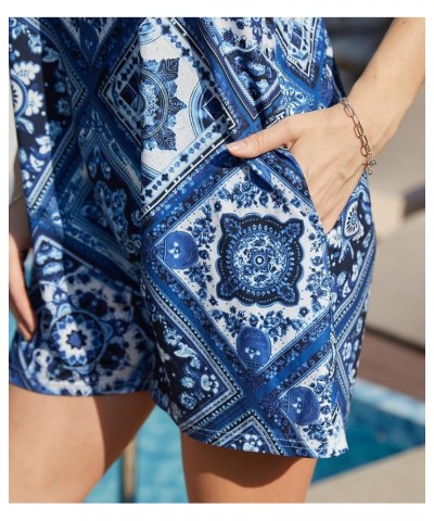Womens Romper Casual Loose Sleeveless Summer Outfits Adjustable Straps One Piece Jumpsuit with Pockets 12 Paisley $13.49 Jump...