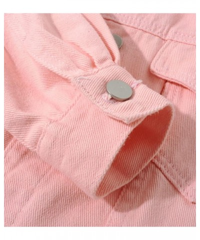 Women's Basic Button Down Denim Jean Jacket Coat Green $12.75 Jackets