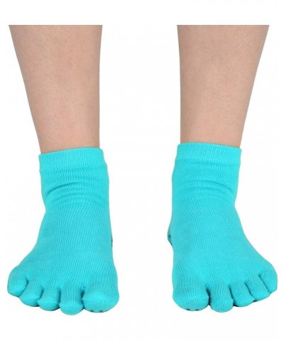 5-Toe Exercise Barefoot Feel Yoga Toe Socks With Full Grip 6pk Scuba Blue $8.82 Socks