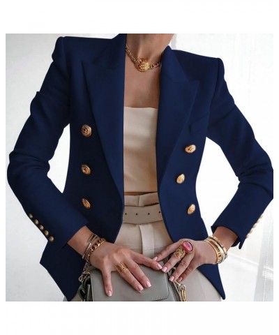 Floral Blazer Jackets for Women 2024 Women's Blazers & Suit Jackets Cropped Business Casual Interview Ladies Jackets Navy Blu...