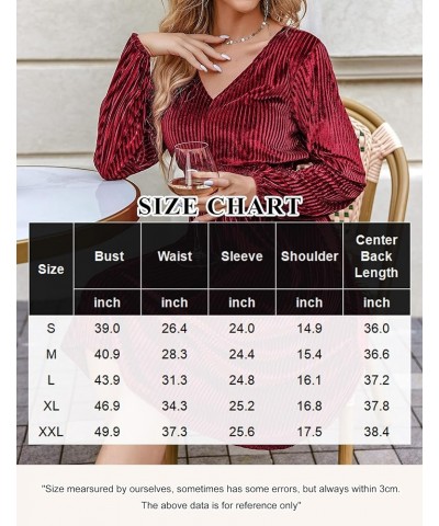 Womens Velvet Dress Sexy V-Neck Long Sleeve Stretch Mini Party Cocktail Flared Dress Green $19.68 Dresses