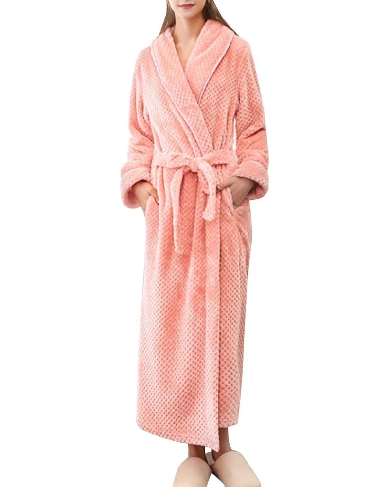 Pajamas For Women Shorts Plus Women's Robe Bathrobe Solid Coat Sleeved Long Clothes Winter Lengthened Splicing Home Orange $2...