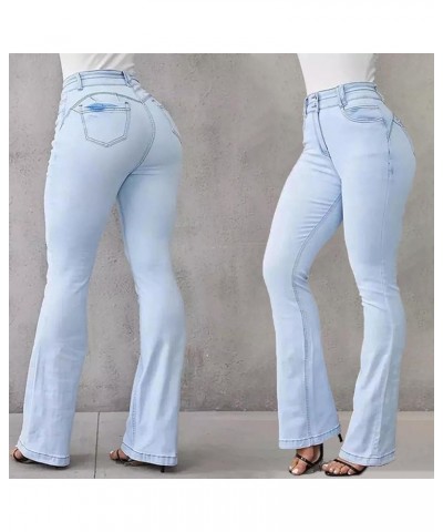 Akapi Jeans Mujer,Curvy Faja Jeans,High Rise Flare Jeans for Women,Button Fly Jeans for Women,Curvy Jeans for Women Blue $19....
