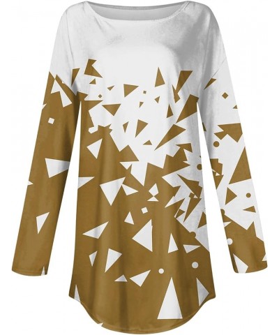 Fall Blouses for Women 2023 Long Sleeve Crewneck Basic Tops Oversized Fashion Soft Tunic to Wear with Leggings Shirts 2-earth...