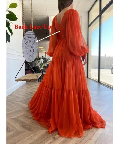 Long Sleeve Tulle Prom Dresses V Neck Puffy Formal Evening Party Gown for Women Princess Wedding Dress Wisteria $41.24 Dresses