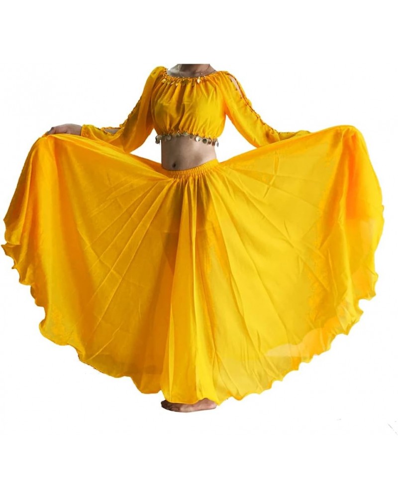 Women's Fairy Lyrical Dance Skirt Gradient Color Swing Skirt Ballet Modren Dance Costumes Full Skirt Yellow $14.30 Skirts