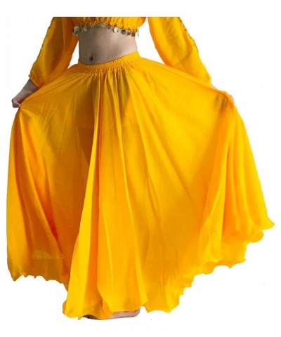 Women's Fairy Lyrical Dance Skirt Gradient Color Swing Skirt Ballet Modren Dance Costumes Full Skirt Yellow $14.30 Skirts