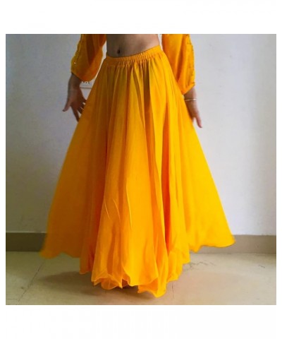 Women's Fairy Lyrical Dance Skirt Gradient Color Swing Skirt Ballet Modren Dance Costumes Full Skirt Yellow $14.30 Skirts