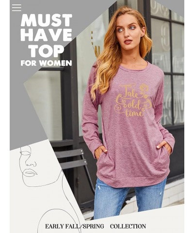 STYLEIE Women Tale As Old As Time Tee Tops Letter Print Graphic Tees Vintage Tanks Tops L-brick Red $15.67 T-Shirts