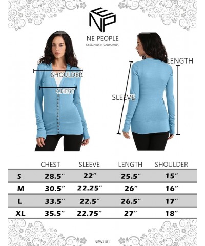 Womens Snap Button Sweater Cardigan with Ribbed Detailed S-3XL Dkrust $10.04 Sweaters