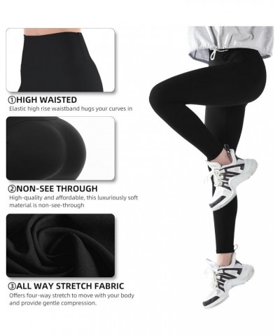 Leggings for Women - High Waisted Workout Leggings for Women Running Exercise Full Length Colorline,1 Pack $7.94 Activewear