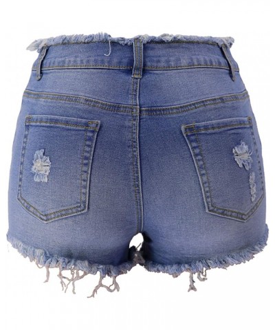 Women's Mid Waist Distressed Stretchy Denim Jean Shorts B1-dk007-1 $9.66 Shorts