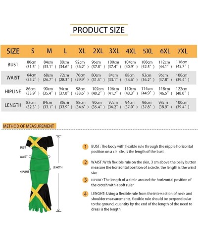 Womens Polynesia Partten Off The Shoulder Dresses Ruffle Trim Short Sleeve Floor Length Maxi Dress Green Jamaica $20.99 Dresses